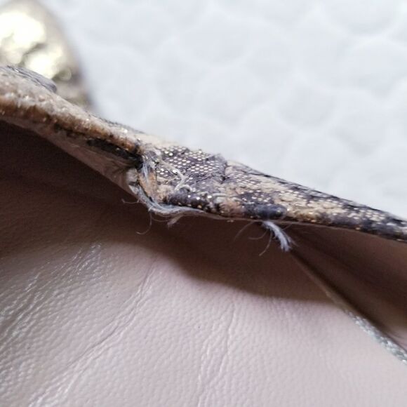 Loeffler Randall snakskin flats metallic embossed - Picture 5 of 10